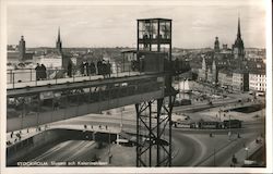 Stockholm Slussen och Katarinahissen Postcard