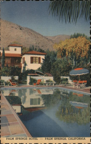 Palm Springs Hotel, heated and filtered Crystal Pool California