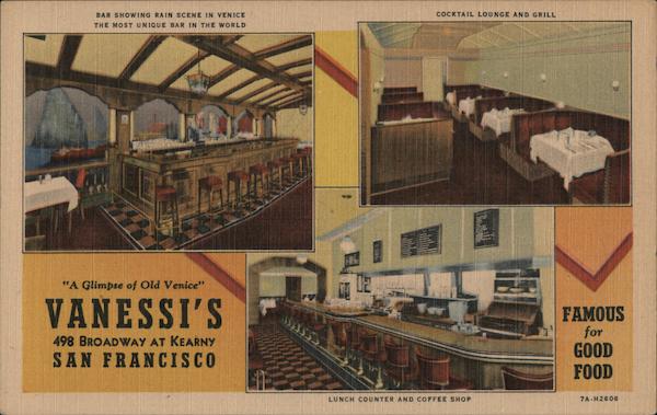 Vanessi's, A Glimpse of Old Venice San Francisco California