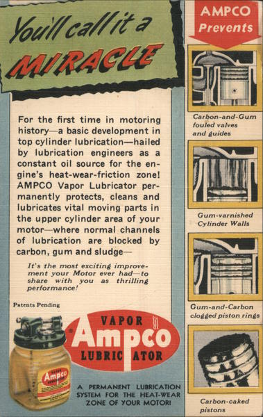 Ampco Vapor Lubricator - Littlefields Jenny Station Auburn Maine