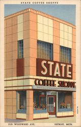 State Coffee Shoppe, One of the Most Popular Places in Detroit Postcard