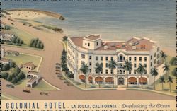 Colonial Hotel, Overlooking The Ocean La Jolla, CA Postcard Postcard Postcard