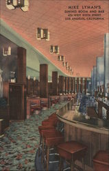 Mike Lyman's Grill - Dining Room and Bar Postcard