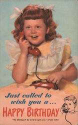 Just Called to Wish You a Happy Birthday Postcard