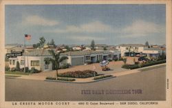 La Cresta Motor Court, On US Highway 80 Postcard