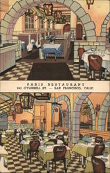 Paris Restaurant, Dine on the Sidewalks of Paris Postcard
