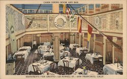 Bernstein's Fish Grotto - Cabin Dining Room and Bar Postcard
