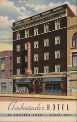 Ambassador Hotel Denver, CO Postcard Postcard Postcard