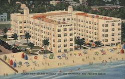 Ocean View of The Norman and The Shoreham and Private Beach Postcard