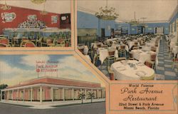 Park Avenue Restaurant Miami Beach, FL Postcard Postcard Postcard