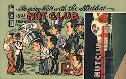 I'm Going Nuts with the Nuts at the Nut Club, Half Nuts, Half Wits Postcard