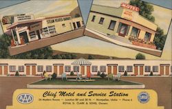 Chief Motel and Service Station Montpelier, ID Postcard Postcard Postcard