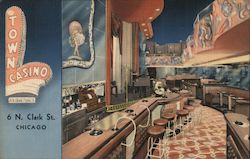 Town Casino, Chicago's Most Beautiful Show Lounge in the Heart of the Loop Postcard