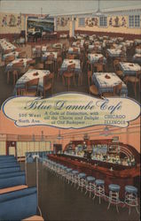 Blue Danube Cafe, Dine and Dance Postcard