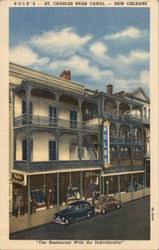 Kolb's St. Charles Near Canal Postcard