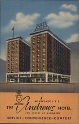 Minneapolis 1 The Andrews Hotel 4th Street at Hennepin Postcard