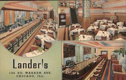 Lander's Restaurant, Good Food is Good Health Postcard