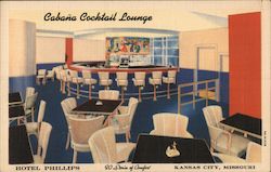Cabana Cocktail Lounge, Hotel Phillips, 20 Stories of Comfort Postcard