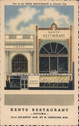 Kents Restaurant Uptown 1214 Atlantic Ave. at N. Carolina Ave. Postcard