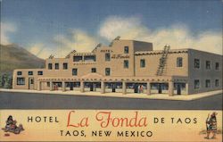 Hotel La Fonda de Taos Postcard