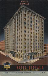 Hotel Buffalo, The Center of Downtown Postcard