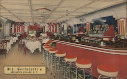 Bill Bertolotti's, Dinner Supper Entertainment Dancing Greenwich Village, NY Postcard Postcard Postcard