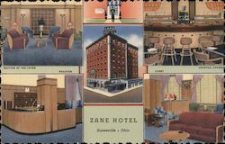 Zane Hotel, Class A Fireproof Building, Cocktail Lounge Zanesville, OH Postcard Postcard Postcard