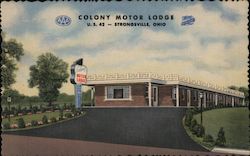 Colony Motor Lodge Postcard