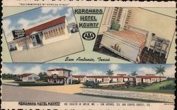 Koronado Hotel Kourts San Antonio, TX Postcard Postcard Postcard