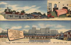 Covey's New American Motor Lodge and Coffee Shop Salt Lake City, UT Postcard Postcard Postcard