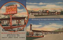 Country Club Motor Lodge and Coffee Shop Salt Lake City, UT Postcard Postcard Postcard