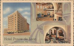 Ponce de Leon Hotel Roanoke, VA Postcard Postcard Postcard