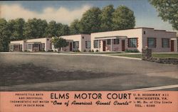 Elms Motor Court Postcard