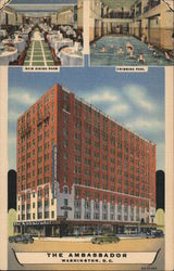 The Ambassador - Washington's newest Air Conditioned 500 room downtown hotel District Of Columbia Postcard Postcard Postcard