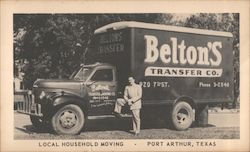 Belton's Transfer Co., Local Household Moving Postcard