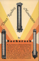 Direct Reading Manometers by Bacharach, Industrial Instrument Co. Postcard