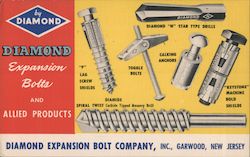 Diamond Expansion Bolt Company, Inc. Garwood, NJ Advertising Postcard Postcard Postcard