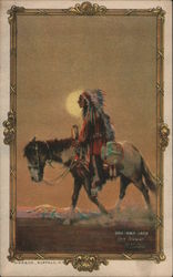 Doe Wah Jack the Scout, Native American on Horseback Postcard