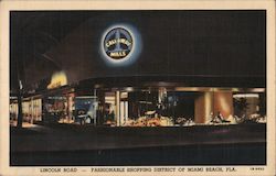 Lincoln Road -- Fashionable Shoppoing District Postcard