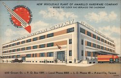 Amarillo Hardware Company, Where the Clock has Replaced the Calendar, New Wholesale Plant Texas Postcard Postcard Postcard