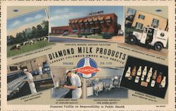 Diamond Milk Products, Largest Columbus-Owned Milk Service Postcard