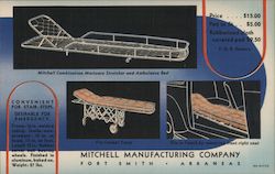 Rare: Combo Mortuary, Stretcher, Ambulance Bed - Mitchell Manufacturing Postcard