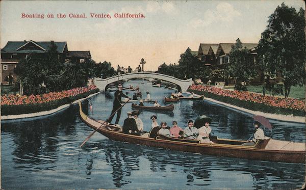 Boating on the Canal Venice California