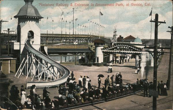 Miniature Railway & Entrance to Amusement Park Venice California