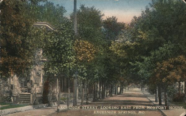 Excelsior Street, Looking East From Monfort House Excelsior Springs Missouri