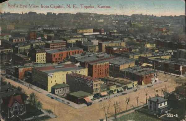 Bird's Eye View from Capitol, N.E. Topeka Kansas