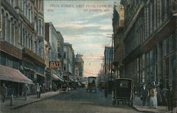 Felix Street, East From Fifth Street Postcard