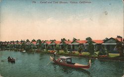 Canal and Tent Houses Venice, CA Postcard Postcard Postcard