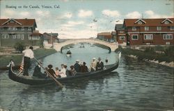 Boating on the Canals Postcard