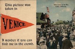 Daily Scene on the Pier Postcard